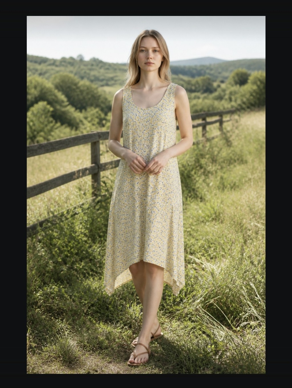 C&C California "Lemon" Asymmetrical Tank Dress